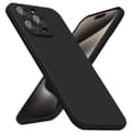 Miniatyrbild 1 av 4: iPhone 15 Pro Max Matt Svart Skal - Extra Kamera Skydd