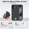 Miniatyrbillede 3 af 3: iPhone 16 Plus Mat Sort Cover - Ekstra Kamerabeskytter