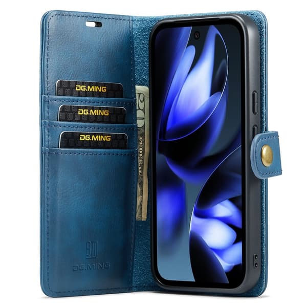 DG MING Google Pixel 9a 2-i-1 Magnet Plånboksfodral - Blå