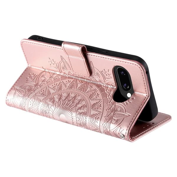 SKALO Google Pixel 9a Mandala Flip Cover - Rosa guld