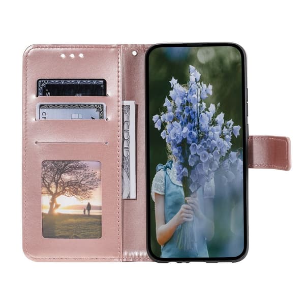 SKALO Google Pixel 9a Mandala Flip Cover - Rosa guld