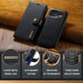 Pikkukuva 6 / 11: DG MING Google Pixel 9a 2-in-1 Magneetti Lompakkokotelo - Musta