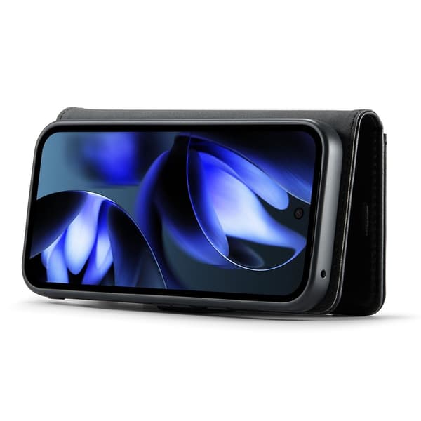 DG MING Google Pixel 9a 2-in-1 Magneetti Lompakkokotelo - Musta
