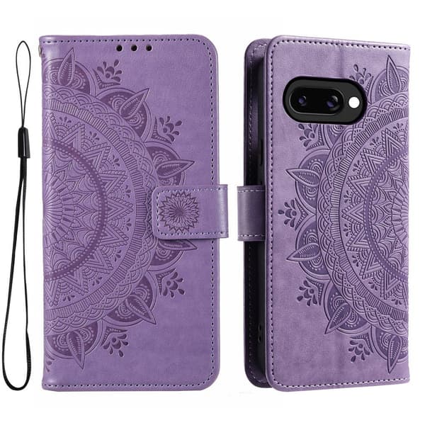 SKALO Google Pixel 9a Mandala Flip Cover - Lilla