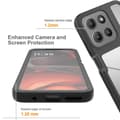 Pikkukuva 4 / 7: SKALO Motorola Moto G05 Shockproof Clear Hybrid+Näytönsuoja Suojakuori - Musta