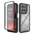 Pikkukuva 2 / 7: SKALO Motorola Moto G05 Shockproof Clear Hybrid+Näytönsuoja Suojakuori - Musta