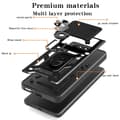 Pikkukuva 8 / 8: SKALO Motorola Edge 60 Armor Metallinen rengas -kamerasuojus Suojakuori - Musta