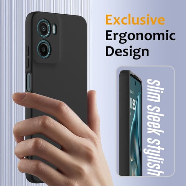 SKALO Motorola Moto G05 Erittäin ohut silikonikuori - Musta