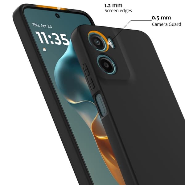 SKALO Motorola Moto G05 Erittäin ohut silikonikuori - Musta