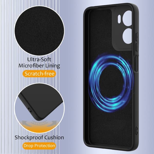 SKALO Motorola Moto G05 Erittäin ohut silikonikuori - Musta