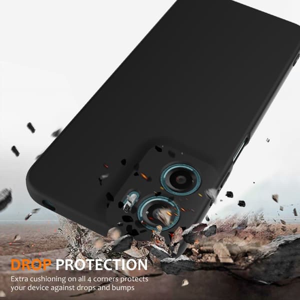 SKALO Motorola Moto G05 Erittäin ohut silikonikuori - Musta