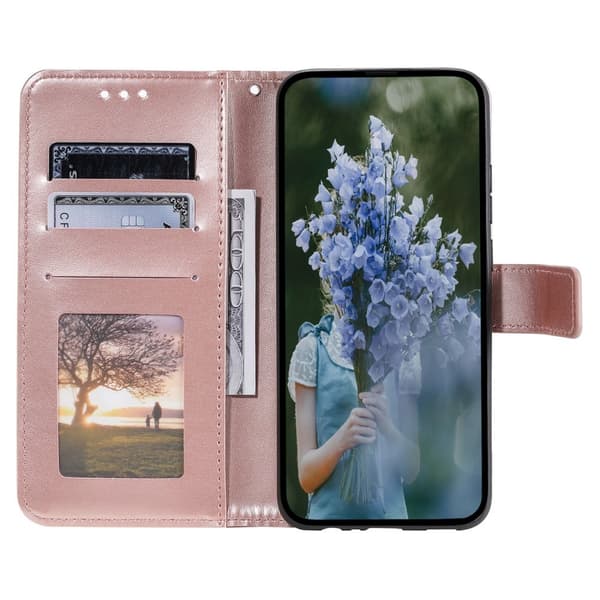 SKALO Motorola Moto G05 Mandala Plånboksfodral - Roséguld