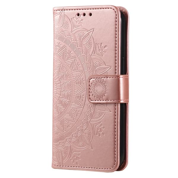 SKALO Motorola Moto G05 Mandala Plånboksfodral - Roséguld