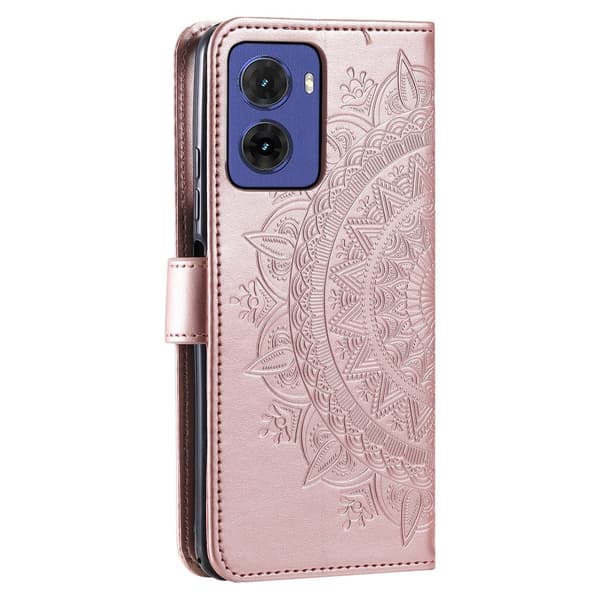 SKALO Motorola Moto G05 Mandala Plånboksfodral - Roséguld