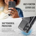 Miniatyrbillede 8 af 11: SKALO Samsung S25 Edge MAGKING K2 PU-Læder Cover Magnetisk Pung - Sort
