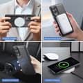 Miniatyrbillede 9 af 11: SKALO Samsung S25 Edge MAGKING K2 PU-Læder Cover Magnetisk Pung - Sort