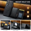 Miniatyrbillede 11 af 11: SKALO Samsung S25 Edge MAGKING K2 PU-Læder Cover Magnetisk Pung - Sort