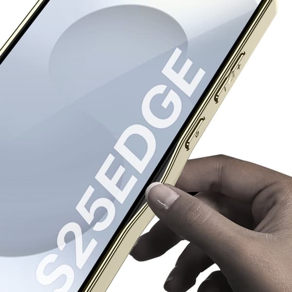 SKALO Samsung S25 Edge GKK Carbon Fiber Guldkant Skal - Svart