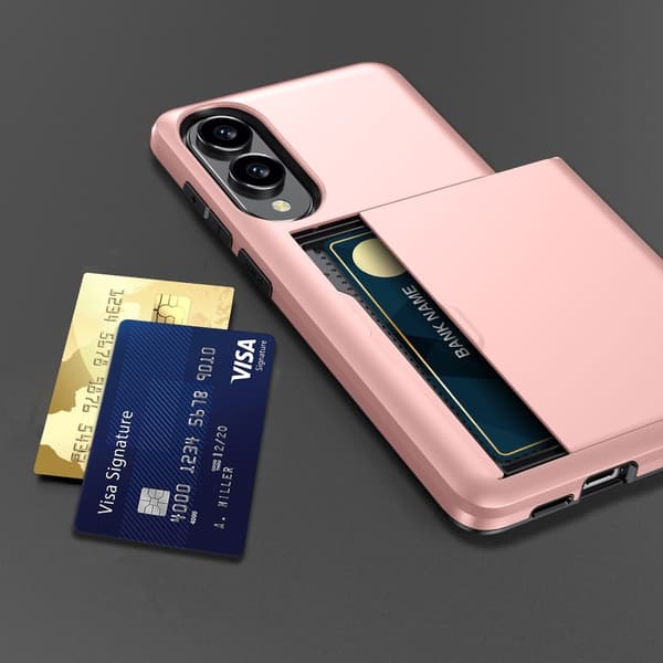 SKALO Samsung S25 Edge Armor Kortholder Cover - Sort
