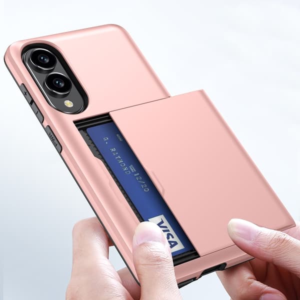 SKALO Samsung S25 Edge Armor Kortholder Cover - Sort