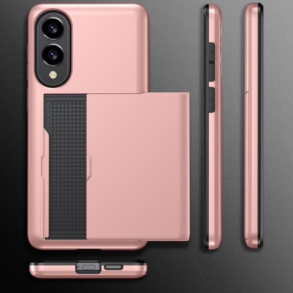 SKALO Samsung S25 Edge Armor Kortholder Cover - Sort