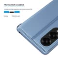 Pikkukuva 7 / 7: SKALO Samsung S25 Edge Clear View Lompakkokotelo - Hopea