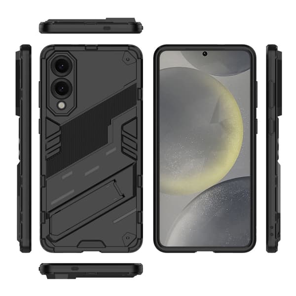 SKALO Samsung S25 Edge Armor Hybrid Punk Cover - Sort