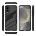 Miniatyrbillede 4 af 6: SKALO Samsung S25 Edge Armor Hybrid Punk Cover - Sort
