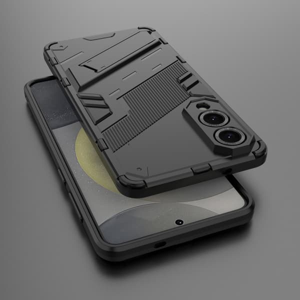 SKALO Samsung S25 Edge Armor Hybrid Punk Cover - Sort