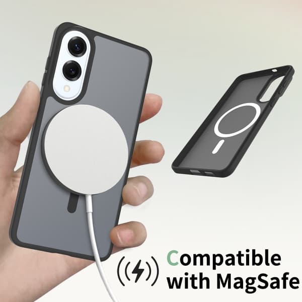 SKALO Samsung S25 Edge Skin-touch Hybrid Suojakuori - Musta