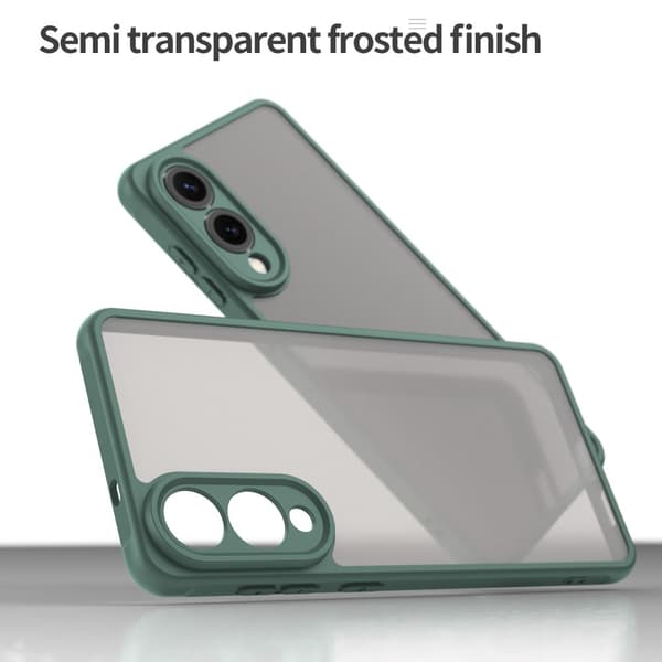 SKALO Samsung S25 Edge Color Bumper Frosted Skal - Grön