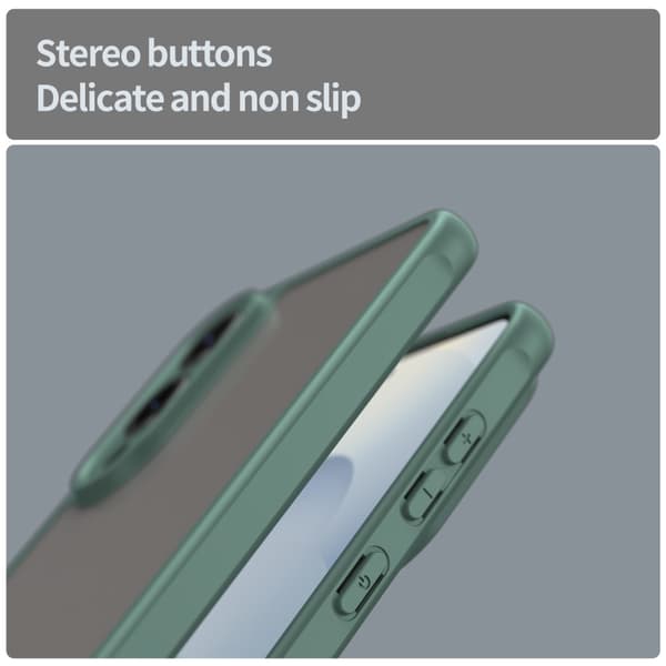 SKALO Samsung S25 Edge Color Bumper Frosted Skal - Grön