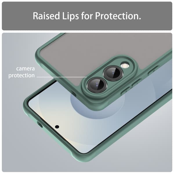 SKALO Samsung S25 Edge Color Bumper Frosted Skal - Grön