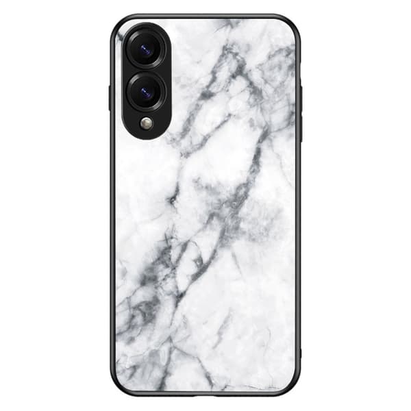 SKALO Samsung S25 Edge Marmor Hærdet Glas TPU Cover - #2