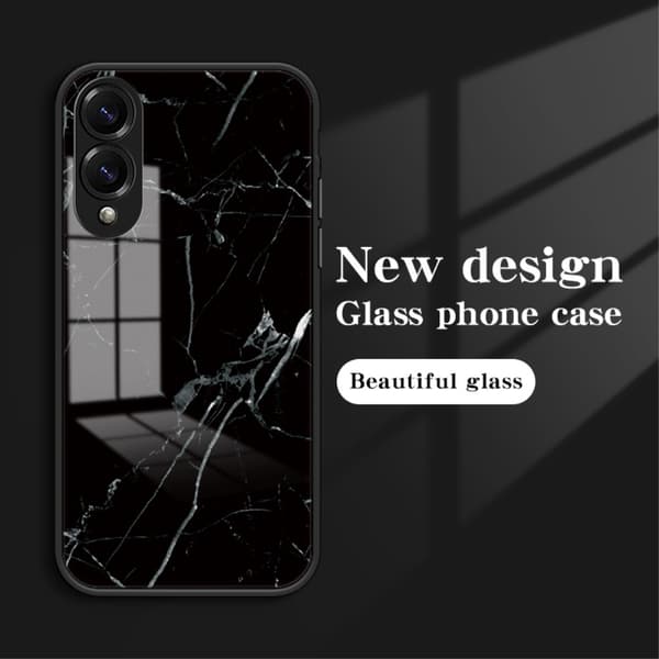 SKALO Samsung S25 Edge Marmori Karkaistu Lasi TPU Suojakuori - #4
