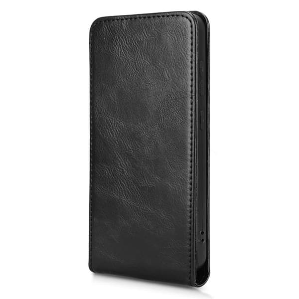 SKALO Samsung S25 Edge Pysty PU-nahka Suojakuori - Musta