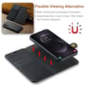 Miniatyrbillede 5 af 11: DG MING Samsung S25 Edge 2-i-1 Magnet Flip Cover - Sort