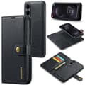 Miniatyrbillede 1 af 11: DG MING Samsung S25 Edge 2-i-1 Magnet Flip Cover - Sort