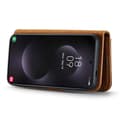 Miniatyrbild 3 av 11: DG MING Samsung S25 Edge 2-i-1 Magnet Plånboksfodral - Brun