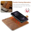 Miniatyrbild 5 av 11: DG MING Samsung S25 Edge 2-i-1 Magnet Plånboksfodral - Brun