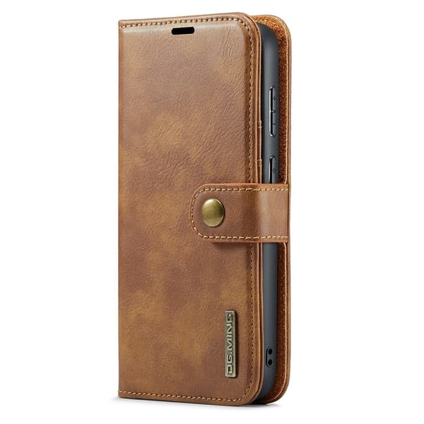 DG MING Samsung S25 Edge 2-i-1 Magnet Plånboksfodral - Brun