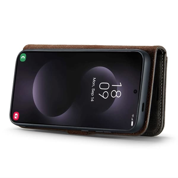 DG MING Samsung S25 Edge 2-in-1 Magneetti Lompakkokotelo - Harmaa