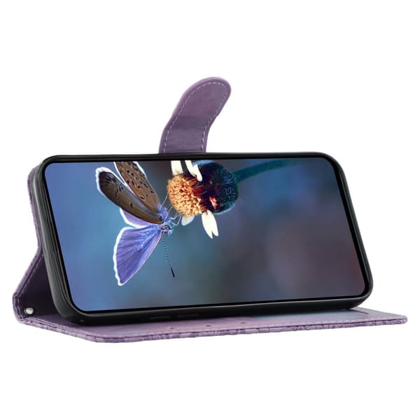 SKALO Samsung S25 Edge Mandala Blomst Flip Cover - Lilla