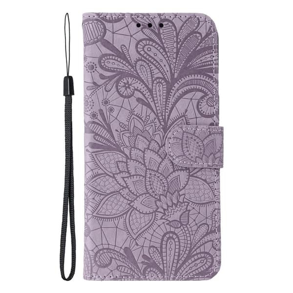 SKALO Samsung S25 Edge Mandala Blomst Flip Cover - Lilla