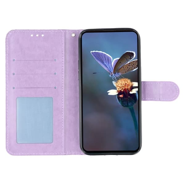 SKALO Samsung S25 Edge Mandala Blomst Flip Cover - Lilla