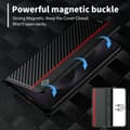 Pikkukuva 9 / 11: SKALO Samsung S25 Edge LC.IMEEKE Carbon Fiber Lompakkokotelo - Musta
