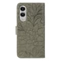 Pikkukuva 5 / 5: SKALO Samsung S25 Edge Mandala Kukka Lompakkokotelo - Harmaa