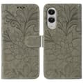 Pikkukuva 1 / 5: SKALO Samsung S25 Edge Mandala Kukka Lompakkokotelo - Harmaa