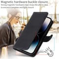 Pikkukuva 3 / 11: SKALO Samsung S25 Edge 2-in-1 Magneettinen Irrotettava Lompakkokotelo - Musta