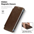 Miniatyrbillede 5 af 9: SKALO Samsung S25 Edge Slim Flip Cover - Mørkebrun